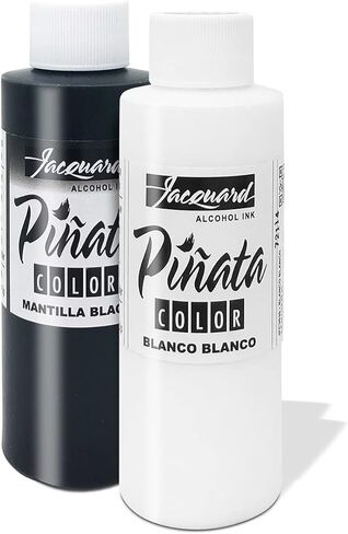 جاكار بييناتا بلانكو وحبر الكحول الأسود مانتيلا - ألوان بالأبيض والأسود (زجاجات 4 أوقية) ، و 3 20 مل من أجهزة الإبرة وزجاجات إعادة الملء وحزمة قمع 1.5 بوصة لليوبو والراتنج in Kuwait