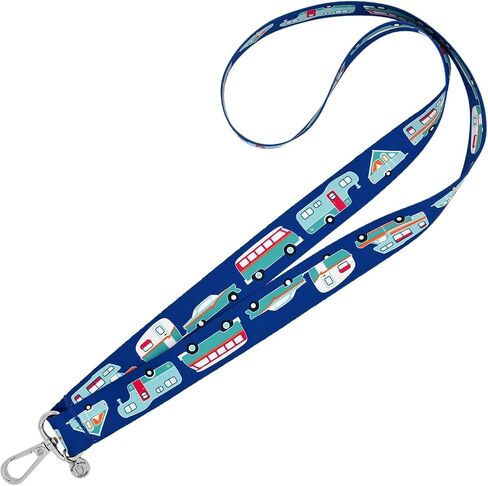 RV Lanyard - حامل شارة الهوية - هدية سلسلة مفاتيح - مقطورات تخييم لطيفة باللون الوردي - 1 × 36 بوصة - سيارة ومقطورة عتيقة - شاحنة - العجلة الخامسة - شاحنة تخييم - إطار A - مصنوع يدويًا بواسطة Green Acorn Kitchen in Saudi Arabia