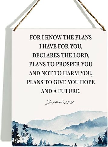 Christian Wall Decor, Bible Verse Wall Decor Wooden Hanging Sign, Happy Moments Praise God Difficult Moments Seek God, Scripture Wall Art Decor for Farmhouse Home Office Bedroom, 8 x 10 Inches in Saudi Arabia