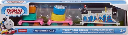 Thomas & Friends Motorized Toy Train, Wobbly Cake Thomas Engine with Cargo Cars & Pieces for Pretend Play Preschool Kids Ages 3+ Years in Saudi Arabia