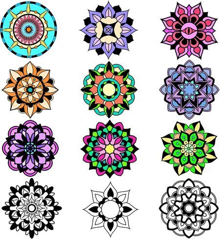 EggSun 48pcs Mandala Fuzzy Velvet Coloring Posters Kit, DIY Beautiful Arts and Crafts Velvet Coloring Mess Free Felt Coloring Pages for Adult Kids Family Activities and Party Favors in Saudi Arabia
