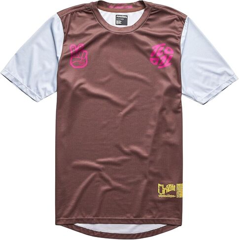 Troy Lee Designs Short Sleeve Flowline Youth Mountain Bike Jersey, Flipped Chocolate, Medium in Kuwait