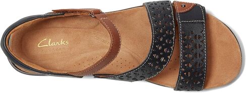 Clarks Women's Kitly Way Flat Sandal, Cherry Leather, 7.5 Wide in Saudi Arabia