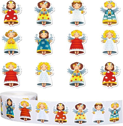 ويلين 1000pcs عيد الميلاد ملصقات Nutcracker Roll XMAS كرتون كاردراكير الملك والجندي ملصقات ملصقات لذاتي لتوصيلات ديكور حفلات عيد الميلاد ، 8 تصاميم in Kuwait