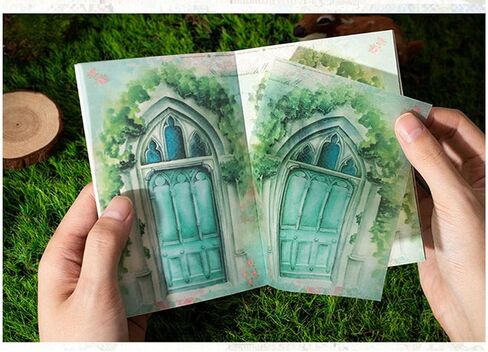 MAFELOE 20 Pieces of Scrapbook Supplies for Aesthetic Decorative Paper, Junk Journal Kit Art Collage Album Card Making Scrapbook Paper Craft- Door&Window Flower Series-E in Kuwait