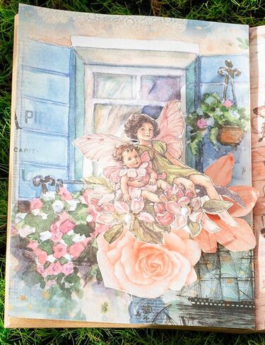 MAFELOE 20 Pieces of Scrapbook Supplies for Aesthetic Decorative Paper, Junk Journal Kit Art Collage Album Card Making Scrapbook Paper Craft- Door&Window Flower Series-E in Kuwait