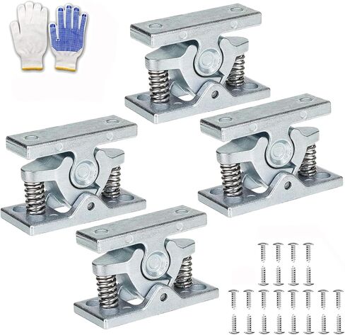 Heavy RV Door Holder Zinc Alloy Trailer Door Latch, Spring Loaded Double Roller Catch Easy Lock Stop for Trailers, Boats, Garage, Cabinets & Home Use with Screws (4 Pcs) in Saudi Arabia