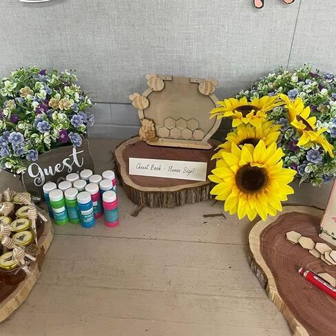 Winnie Baby Shower Book Content ، Bee and Bear ذات الطابع الدب لعيد الميلاد/حفلة استحمام الطفل - يشمل 45 علامة سداسية in Kuwait