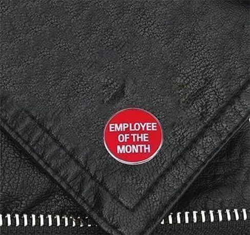 Red Employee Of The Month Enamel Pin Work Reward Pin Brooch Pink Button Job Reward Badge Funny Boss Staff Award Lapel Pin Jewelry Awards and Incentives Supplies Teaching Materials Education and Crafts in Saudi Arabia