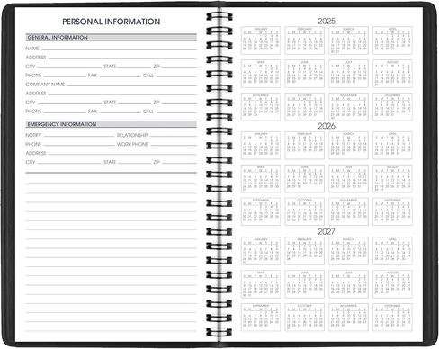 AT-A-GLANCE 2026 Appointment Book Planner, Weekly, 5" x 8", Small, Hourly, Black (700750526) in Saudi Arabia