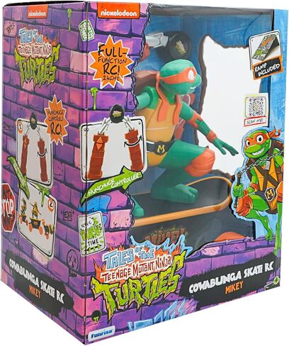 Teenage Mutant Ninja Turtles Raphael Cowabunga Skate RC - Imitates Real Skate Tricks - 2.4 GHz Remote Control - Ages 3+ in Saudi Arabia