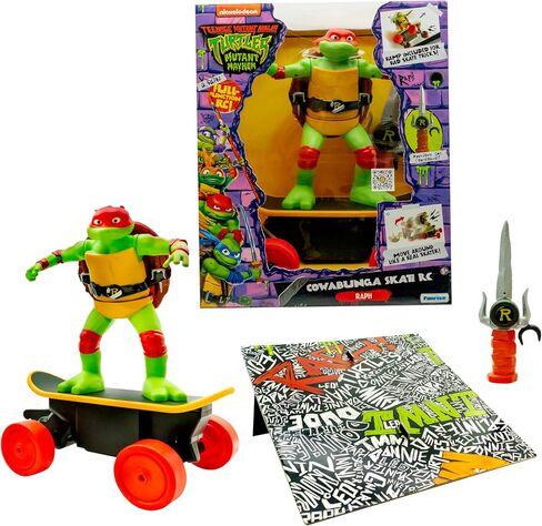 Teenage Mutant Ninja Turtles Raphael Cowabunga Skate RC - Imitates Real Skate Tricks - 2.4 GHz Remote Control - Ages 3+ in Saudi Arabia