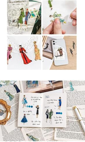 Alideco 240pcs Scrapbook Stickers Vintage People Scrapbooking for Journaling Junk Journal Crafts Embelishment Decoration Diary Stickers(fugurenwu) in Saudi Arabia