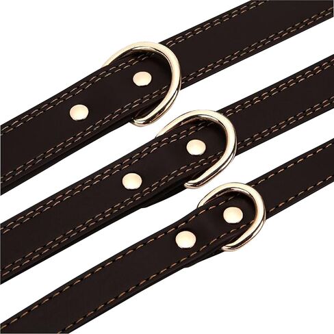 Personalized Dog Collar - Engraved Soft Black Vegan Leather - Custom Small Medium or Large Size with Name Plate (Large) in Saudi Arabia