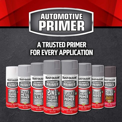 طلاء بخاخ تمهيدي للسيارات من رست أوليوم 249418، 12 أونصة، أسود، 12 أونصة سائلة in Kuwait