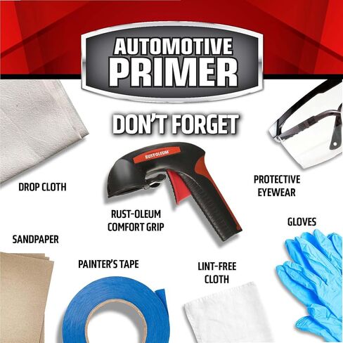 طلاء بخاخ تمهيدي للسيارات من رست أوليوم 249418، 12 أونصة، أسود، 12 أونصة سائلة in Kuwait