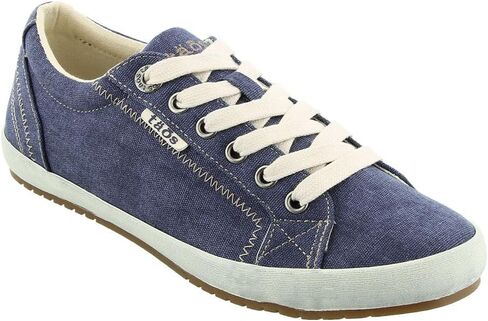Taos Star Women's Sneaker - Iconic Style with Canvas Design for Everyday Adventures - Custom Fit Lacing and Removable Footbed with Arch Support for All Day Comfort Blue Wash Canvas 10 W US in Saudi Arabia