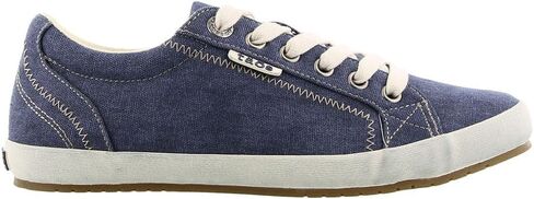Taos Star Women's Sneaker - Iconic Style with Canvas Design for Everyday Adventures - Custom Fit Lacing and Removable Footbed with Arch Support for All Day Comfort Blue Wash Canvas 10 W US in Saudi Arabia