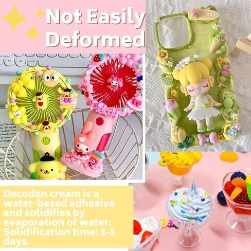 Decoden كريم وهمية الكريمة المخفوقة الغراء 2 قطعة 50 جرام محاكاة كريم سيليكون كريم لاصق عدة ل جراب هاتف لتقوم بها بنفسك صنع الحرفية in Saudi Arabia