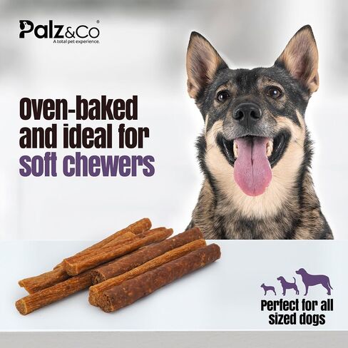 Rabbitdog Rabbit Sausage Dog Treats - 8 Pack of 100% Natural Single Ingredient Chews, Grain Free, High Protein, Soft & Chewy Texture in Kuwait
