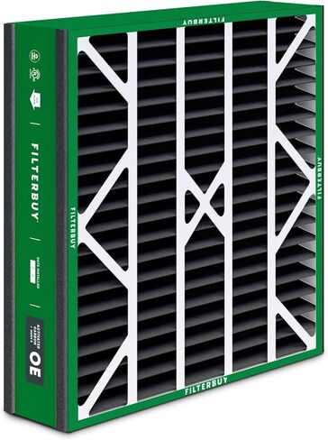 Filterbuy 20x25x6 Air Filter MERV 8 Odor Eliminator (2-Pack), Pleated HVAC AC Furnace Air Filters with Activated Carbon for Aprilaire Space-Gard & Lennox (Actual Size: 19.75 x 24.25 x 6.00 Inches) in Saudi Arabia