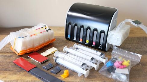 EcoPRO 312XL Empty Ink System CISS Refillable Cartridge Kit for Chipless Firmware Installed EPSON XP-15000 Printer (with Ink Flow Control Damper) in Kuwait