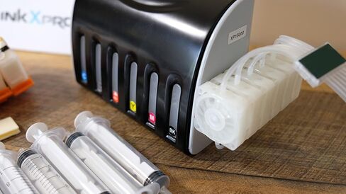 EcoPRO 312XL Empty Ink System CISS Refillable Cartridge Kit for Chipless Firmware Installed EPSON XP-15000 Printer (with Ink Flow Control Damper) in Kuwait