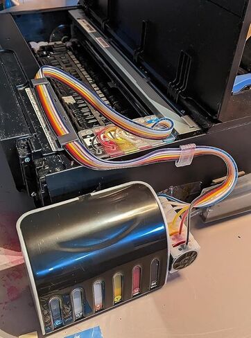 EcoPRO 312XL Empty Ink System CISS Refillable Cartridge Kit for Chipless Firmware Installed EPSON XP-15000 Printer (with Ink Flow Control Damper) in Kuwait