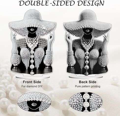 Beauty Diamond Art Stand مجموعات للمبتدئين البالغين ، DIY 5D Diamond Paint Table شكل خاص سطح المكتب زخرفة الجمال Diamond Art Decoration in Kuwait