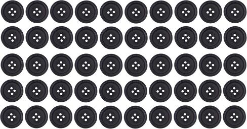 Mandala Crafts Large Dark Brown Buttons for Crafts - Dark Brown Plastic Buttons for Sewing Buttons Replacement - 50 Resin Buttons Assorted 1 Inch Round Buttons with 4 Holes in Saudi Arabia
