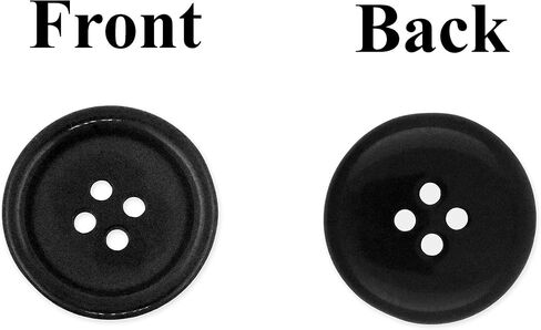 Mandala Crafts Large Dark Brown Buttons for Crafts - Dark Brown Plastic Buttons for Sewing Buttons Replacement - 50 Resin Buttons Assorted 1 Inch Round Buttons with 4 Holes in Saudi Arabia