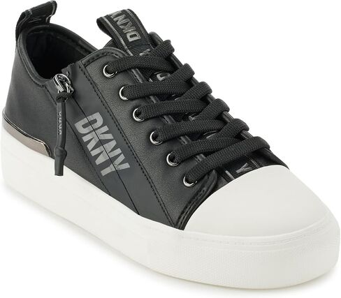 DKNY Women's Chaney-Lace Up Sneaker, Mushroom, 6 in Saudi Arabia