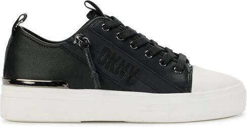 DKNY Women's Chaney-Lace Up Sneaker, Mushroom, 6 in Saudi Arabia