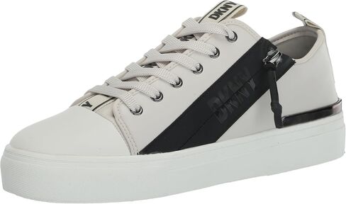 DKNY Women's Chaney-Lace Up Sneaker, Mushroom, 6 in Saudi Arabia