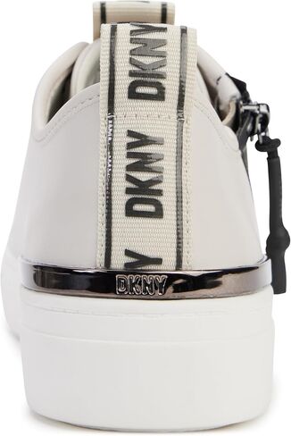 DKNY Women's Chaney-Lace Up Sneaker, Mushroom, 6 in Saudi Arabia