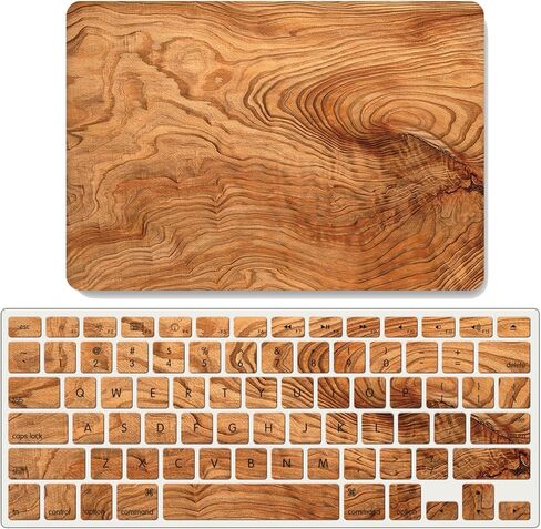Ivy Wood Series Set Folio Hard Case لـ MacBook Pro (14 بوصة مع طرز M1/M2: A2442/A2779) مع غطاء لوحة المفاتيح - G. in Saudi Arabia