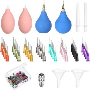 102 Pcs Pottery Tools Supplies Ceramic Precision Applicator Set, Ceramic Bottles Glaze Extrusion Bottle Needle Tip Squeeze Bottle for Clay Glaze, Pottery Tool Kit for Home Kiln Use