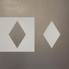 Diamond 2 Reusable Mylar Stencil - Art Craft Supplies New Sizes (4")