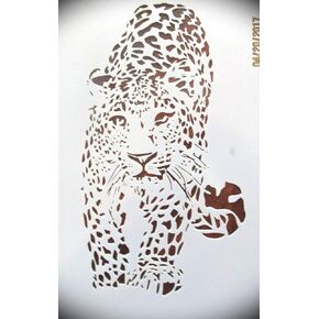 Jaguar Panther Logo Stencil Reusable 10 mm Mylar Laser Cut Stencil Arts and Crafts Material Scrapbooking for Airbrush Painting Drawing