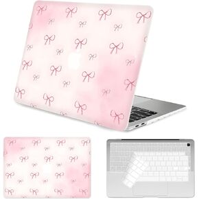 Seorsok Compatible with MacBook Air 13 Inch Case 2022 2021 2020-2018 Release A1932 A2179 M1 A2337,Elegant Blooming White Tulip Flower Plastic Hard Case with Transparent Keyboard Cover,Crystal Clear