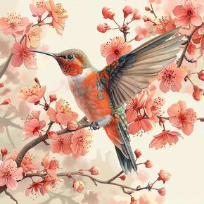 Acudotr Diamond Painting Kits for Adults, 5D DIY Bird Diamond Art Kits for Beginners, Full Drill Diamond Painting Kits for Home Wall Decor, 12x12 Inch