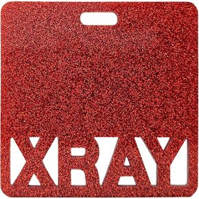X-RAY Badge Buddy - Glitter ID Card Holder for Nurses - Nursing Accessories and Gifts (Silver, Square)