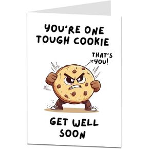 LimaLima Get Well Soon Card Large 5.5 x 8.5 For Men & Women Kids Speedy Recovery After Operation Illness Broken Leg