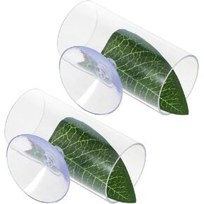 2 Pack Betta Fish Acrylic Tube Tunnel Betta Tunnel Swim Tube Fish Tank Accessories Decorations FishLeaf Pad Simulating Natural Habitat Transparent Design for Better Observation