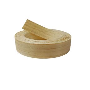 Real Pine Wood Veneer Edge Banding Tape,1''×13' Preglued Iron On Edging Band Roll with Self Hot Melt Adhesive, Prefinished Flexible Edgebanding Strip for Laminate Furniture Cabinet Repair