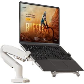 Laptop Stand Desktop Elevated Rack Support Cooling Bracket Shelf Lift Tablet Rotating Lift Standing Vertical Girl F80-FP White