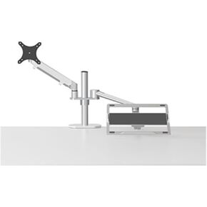 Laptop Stand Monitor Stand Dual-Screen Office Lifting and Heightening Bracket Type Punch-Free 32-inch(Silver)