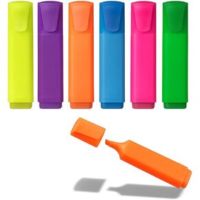 Highlighters Pastel,Colored Highlighters Mini,Cute High Lighters Pastel,Highlighter Set 6-Count Pack (6 Color)