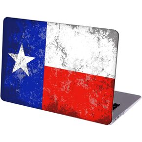 Compatible with MacBook Air 13 inch Retina Display with Touch ID, Hard Protective Shell with Keyboard Cover (M1 A2337 A2179 A1932, 2018 2019 2020 Release) - Grunge Texas Flag - MC7399
