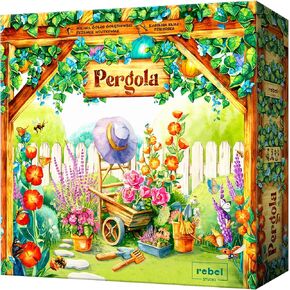 Pergola Board Game - Euro-Style Gardening Strategy Game with Action Drafting, Tile Placement & Set Collection for Kids & Adults, Ages 10+, 1-4 Players, 45-60 Min Playtime, Made by Rebel Studio